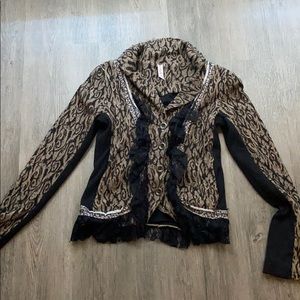 Earth tone button up blazer - size small